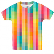 Детская 3D футболка Rainbow squares