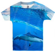 Дитяча 3D футболка Акула в хвилі