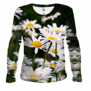 Женский 3D лонгслив Chamomile pattern