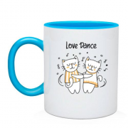 Чашка с котиками love dance