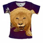 Женская 3D футболка Wild Animals
