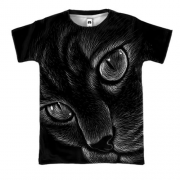 3D футболка з контурної мордочкою кота
