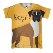 3D футболка Boxer dog