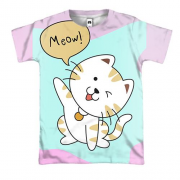 3D футболка с котом Meow