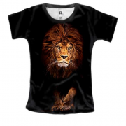 Женская 3D футболка со львом (3)