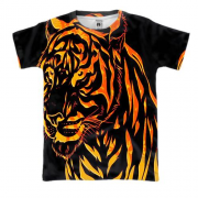 3D футболка з контурним тигром