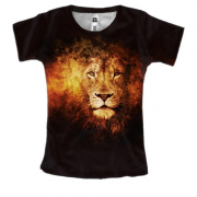 Женская 3D футболка со львом (2)