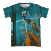 3D футболка золота рибка