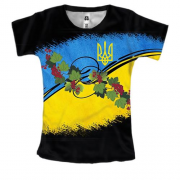 Женская 3D футболка с Украинской символикой