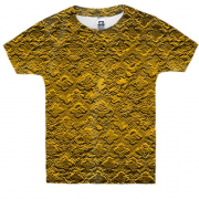 Детская 3D футболка с узорным слитком золота