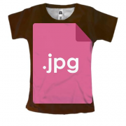 Жіноча 3D футболка з надписью JPG