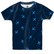 Детская 3D футболка с самолетиками