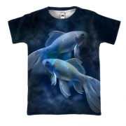 3D футболка со знаком зодиака - Рыбы