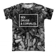 3D футболка Sex Drugs Corvalol