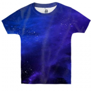 Детская 3D футболка с синим космосом