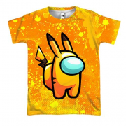 3D футболка AMONG US - Pikachu