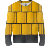 Детский 3D лонгслив Yellow-black pattern