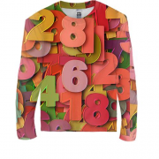 Дитячий 3D лонгслів Multicolored numbers