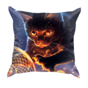 3D подушка с играющим котом
