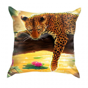 3D подушка с тигром в джунглях