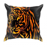 3D подушка с контурным тигром