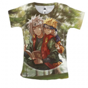 Женская 3D футболка Naruto and Jiraiya