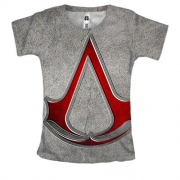 Женская 3D футболка с гербом ассасинов (Assassin's Creed)