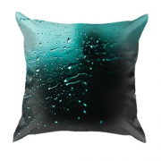 3D подушка з краплями дощу на вікні
