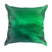 3D подушка с зеленым космосом