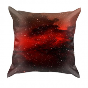3D подушка с красным космосом