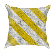 3D подушка с желто-белыми полосами