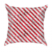3D подушка с красно-белыми полосами
