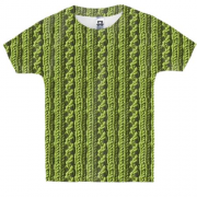 Дитяча 3D футболка із зеленою ниткою