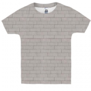 Дитяча 3D футболка з білою цегляною стіною