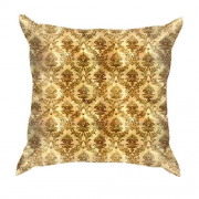 3D подушка з золотими шпалерами