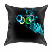 3D подушка Олимпийские кольца из дыма