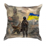 3D подушка с украинским воином