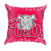 3D подушка с веселой новогодней крысой 2020