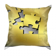 3D подушка с золотыми пазлами