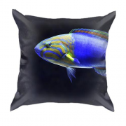 3D подушка с синей рыбкой