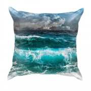 3D подушка с волной на побережье