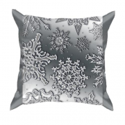 3D подушка с серебряной снежинкой