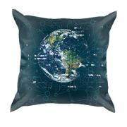 3D подушка с кибер планетой Землей