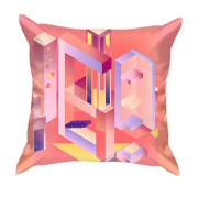 3D подушка с абстракцией геометрии