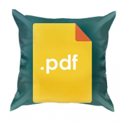 3D подушка с надписью PDF