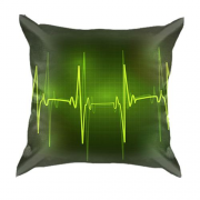3D подушка с стенограммой биения сердца