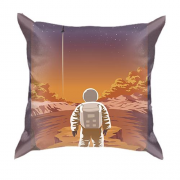 3D подушка с иллюстрацией космонавта