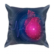 3D подушка з полігональним серцем