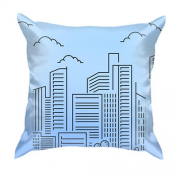 3D подушка з контурним містом