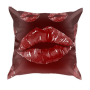 3D подушка с красными губами